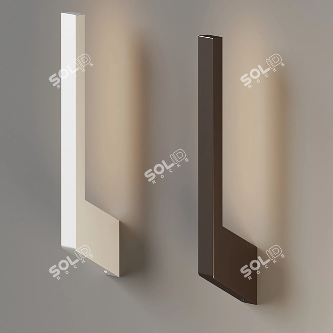 Sleek Mirage LED Wall Sconce 3D model image 4