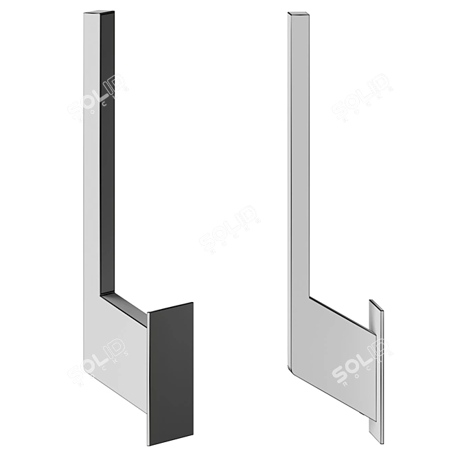 Sleek Mirage LED Wall Sconce 3D model image 5