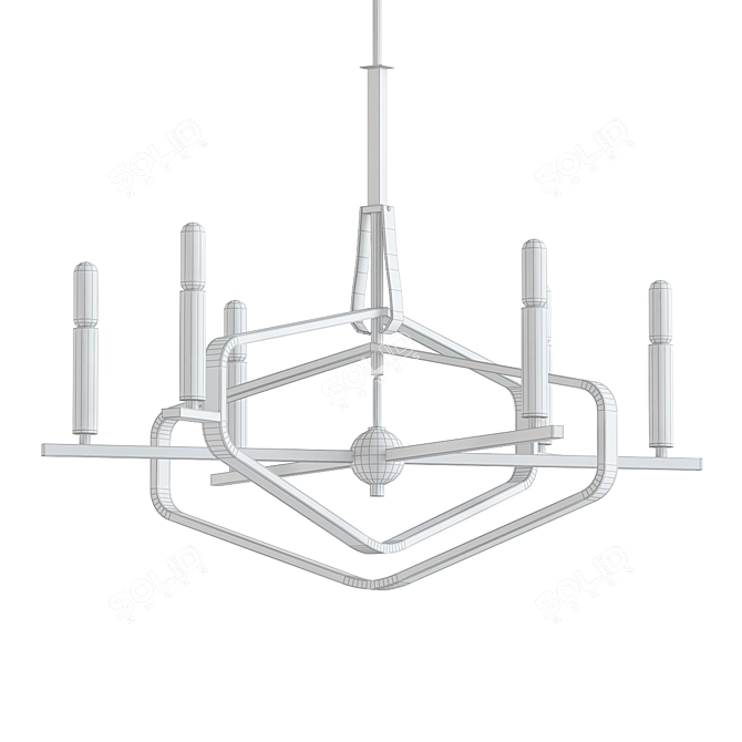 Traveler 28: Modern 6-Light Chandelier 3D model image 2