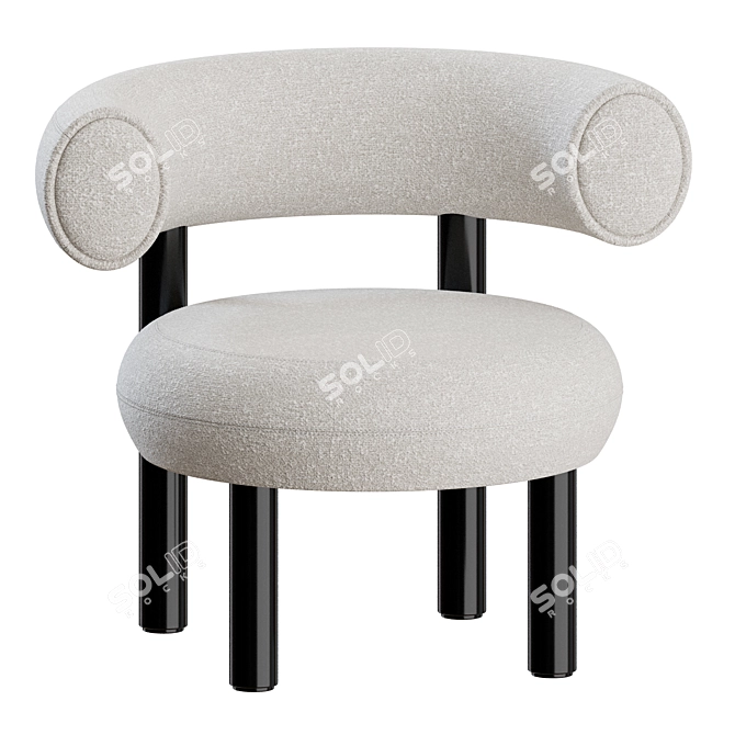Tom Dixon Fat Lounge Chair: Sleek and Stylish Comfort 3D model image 6