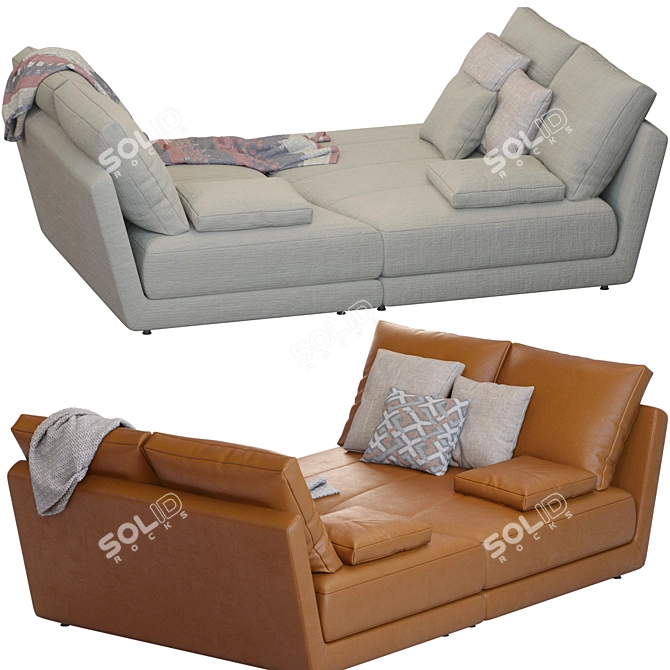 Modern Evans Sofa: Italian Elegance 3D model image 1