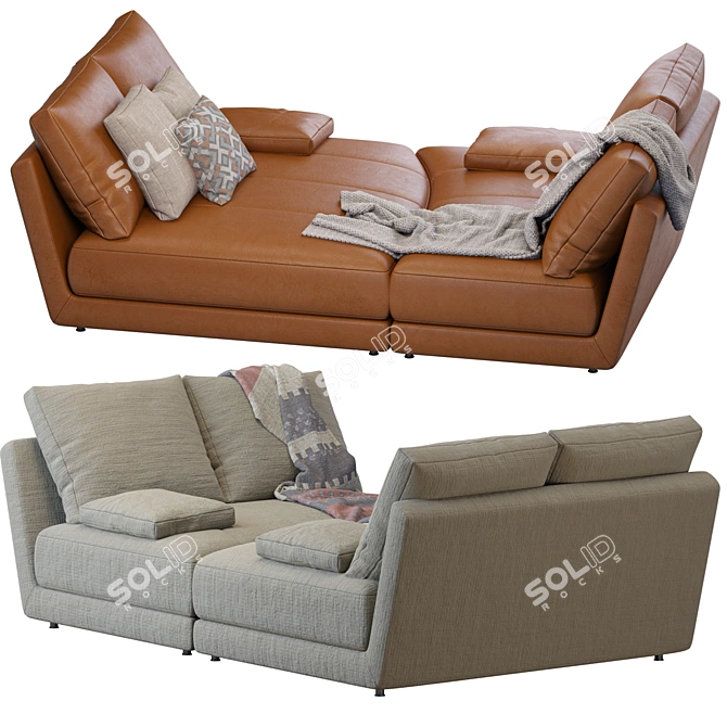 Modern Evans Sofa: Italian Elegance 3D model image 2