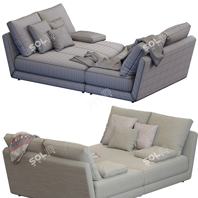 Modern Evans Sofa: Italian Elegance 3D model image 5