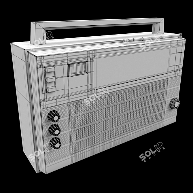 Vintage Ocean-214 Portable Radio 3D model image 7