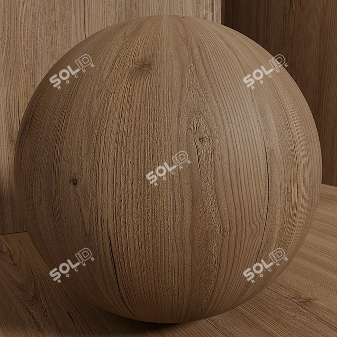 Seamless Pine Wood Set 126 3D model image 2