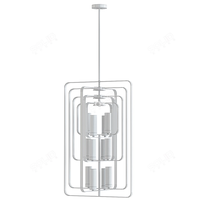 Iniguez 12-Light Tiered Chandelier 3D model image 2