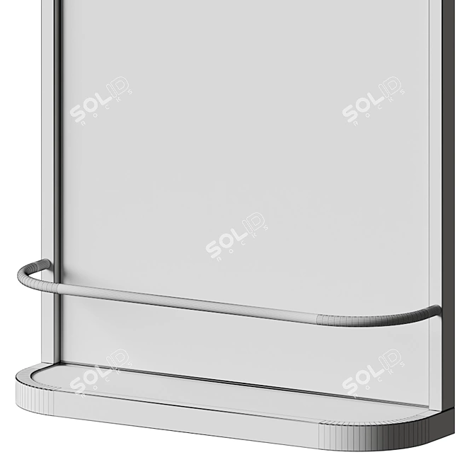 Retro Glam Wall Mirror 3D model image 4