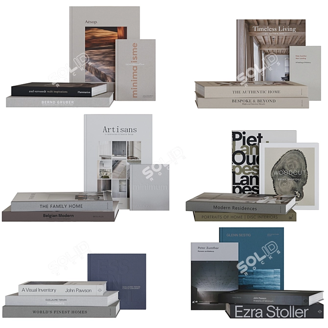 Architectural Masterpieces: 24 Book Set 3D model image 2