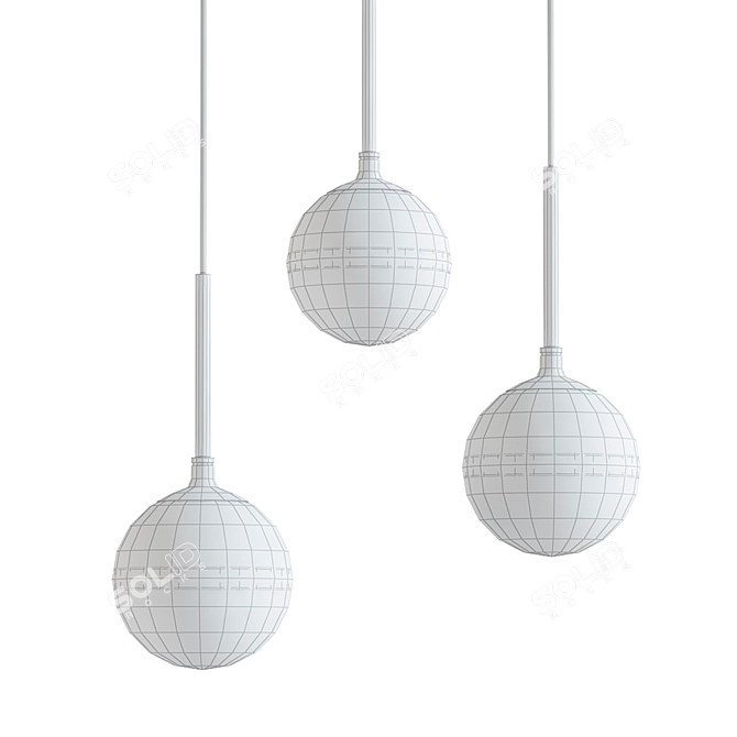 Elegant Peggy Pendant Light 3D model image 2