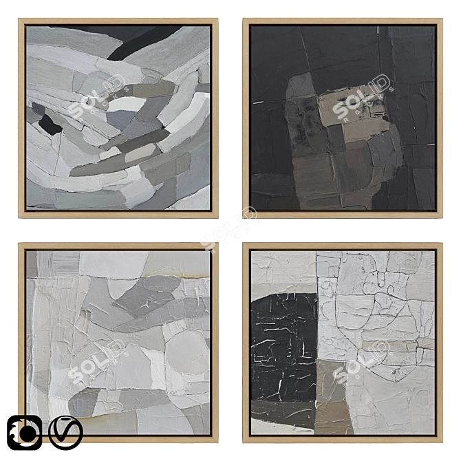 Modern Frame Set: Aerial Collection 3D model image 1