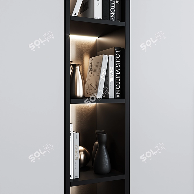  Stylish Illuminated Cupboard with Shelf 3D model image 3