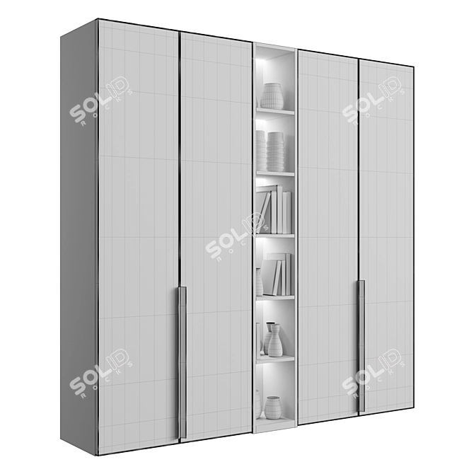  Stylish Illuminated Cupboard with Shelf 3D model image 5