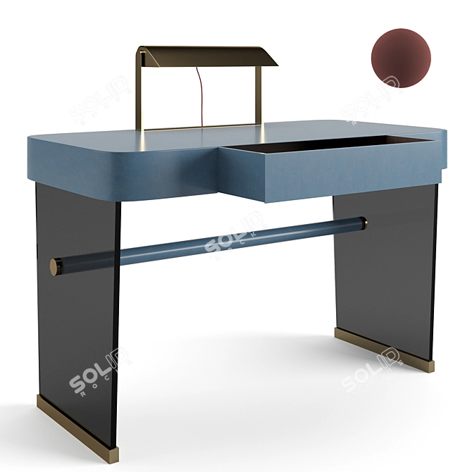 Baxter Hazel Desk: Sleek and Compact 3D model image 8