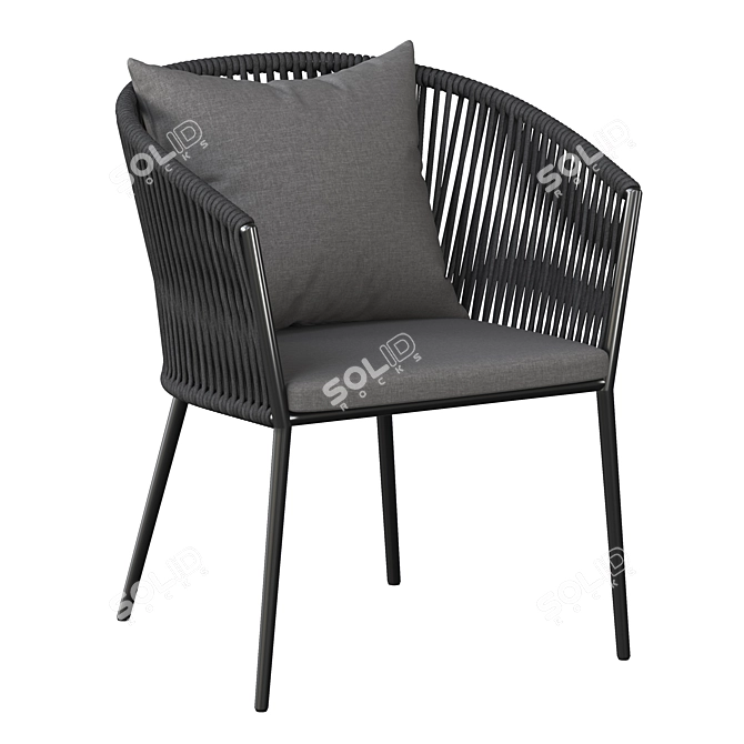 Modern Porto Dining Chair: Sleek Design & Superior Comfort 3D model image 1