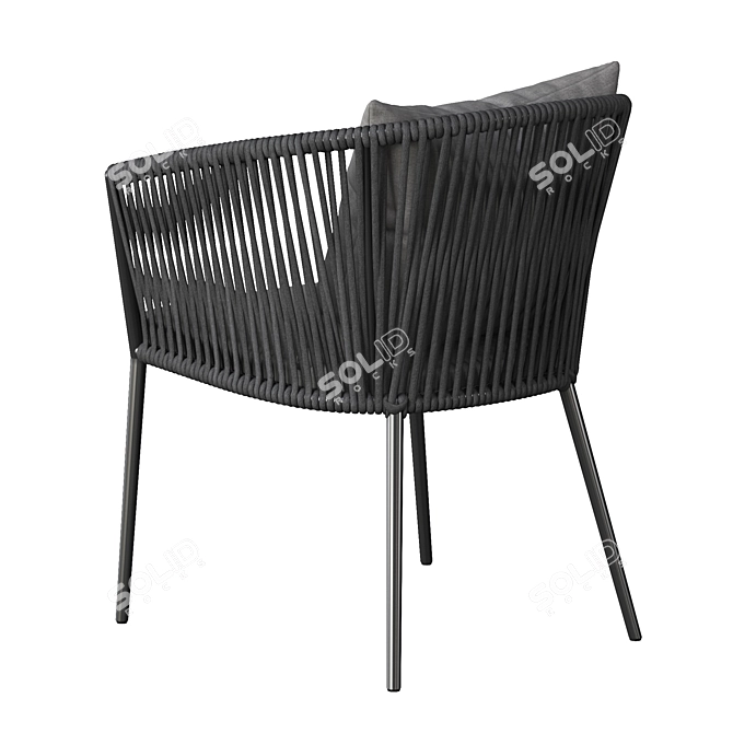 Modern Porto Dining Chair: Sleek Design & Superior Comfort 3D model image 4