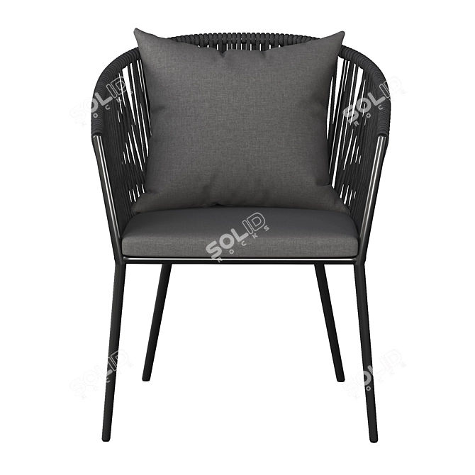 Modern Porto Dining Chair: Sleek Design & Superior Comfort 3D model image 5
