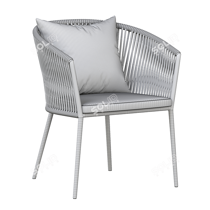 Modern Porto Dining Chair: Sleek Design & Superior Comfort 3D model image 6