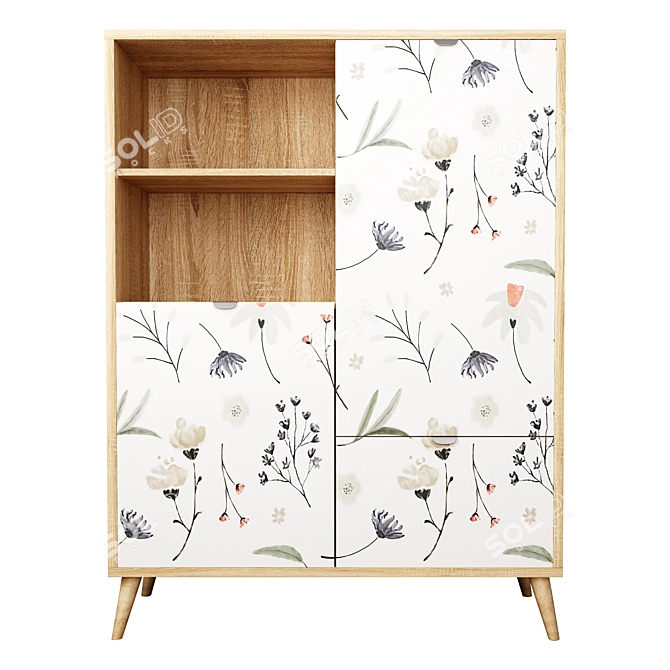 Berber Tall Chest of Drawers by Smart 3D model image 1