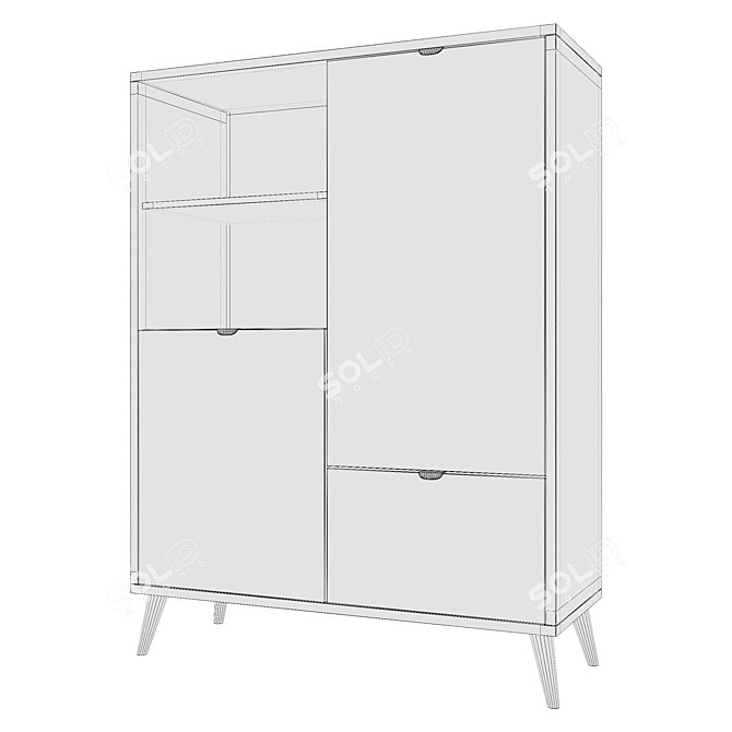 Berber Tall Chest of Drawers by Smart 3D model image 3