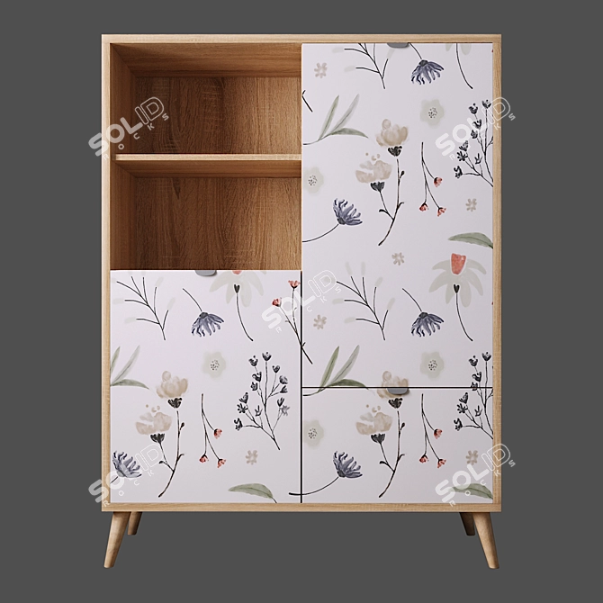 Berber Tall Chest of Drawers by Smart 3D model image 4