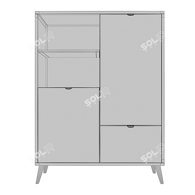 Berber Tall Chest of Drawers by Smart 3D model image 7