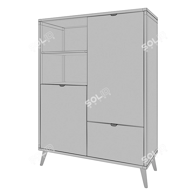 Berber Tall Chest of Drawers by Smart 3D model image 8