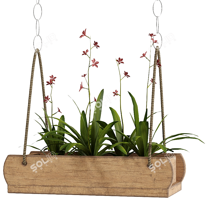 Orchid Ivy Hanging Plants 6 3D model image 3