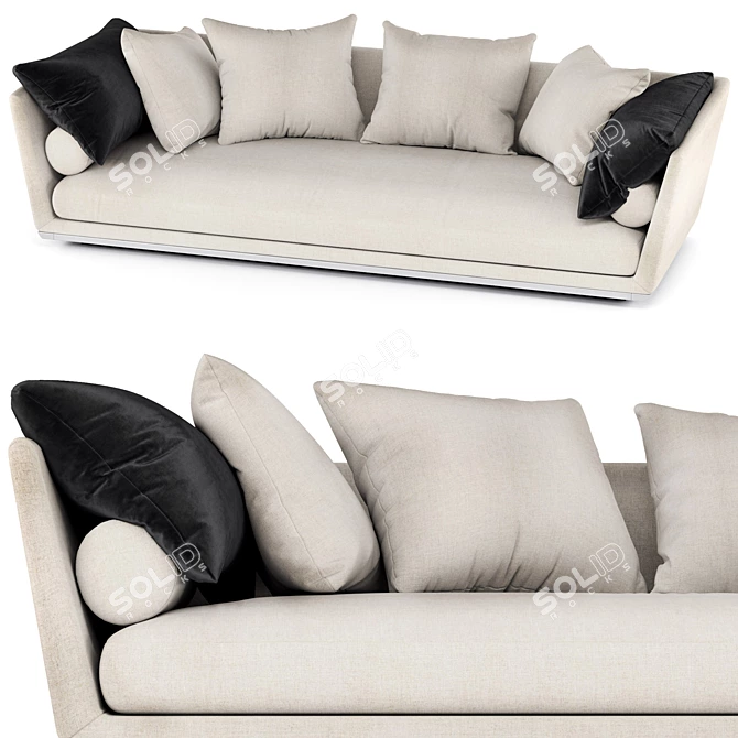 Elegant Outdoor Seating: NOONU Sofa 3D model image 1