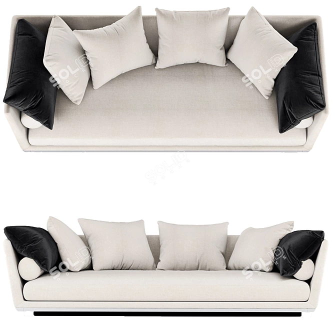 Elegant Outdoor Seating: NOONU Sofa 3D model image 2