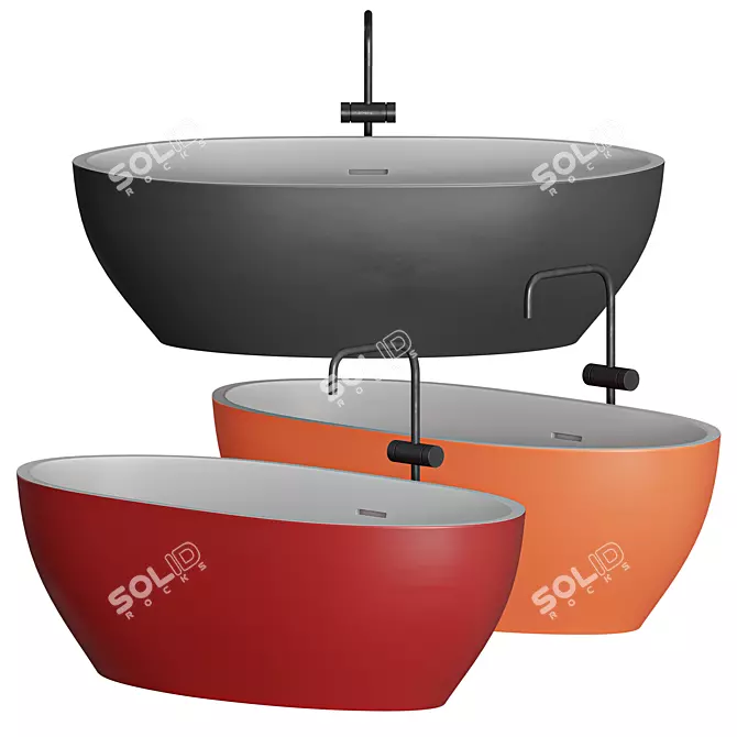 Scene® SPACE Bathtub: Modern Comfort & Exclusive Design 3D model image 2