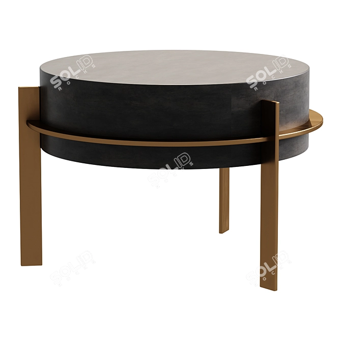 Metal Frame Small Coffee Table "Potter 3D model image 1