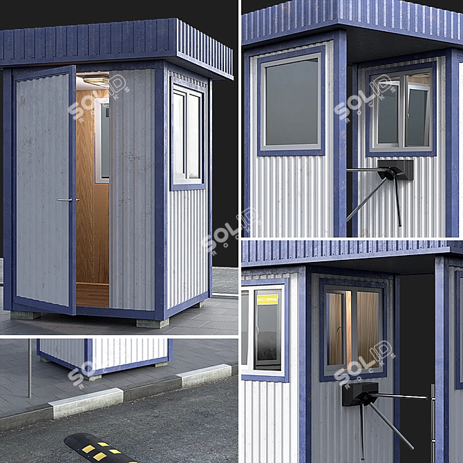 GuardPost: 3 Configurations | Security & Traffic 3D model image 5