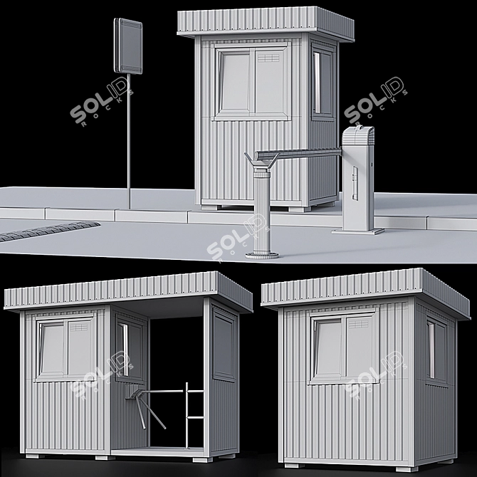 GuardPost: 3 Configurations | Security & Traffic 3D model image 7