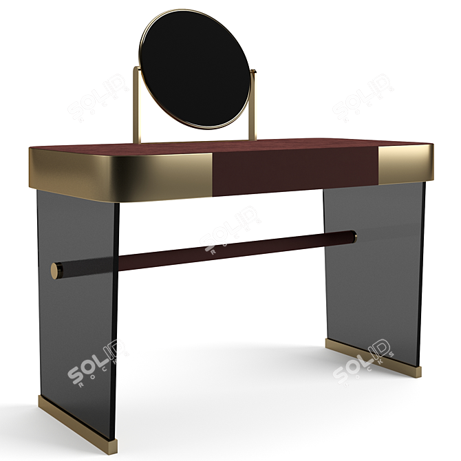 Stylish Baxter Hazel Dresser Table 3D model image 4