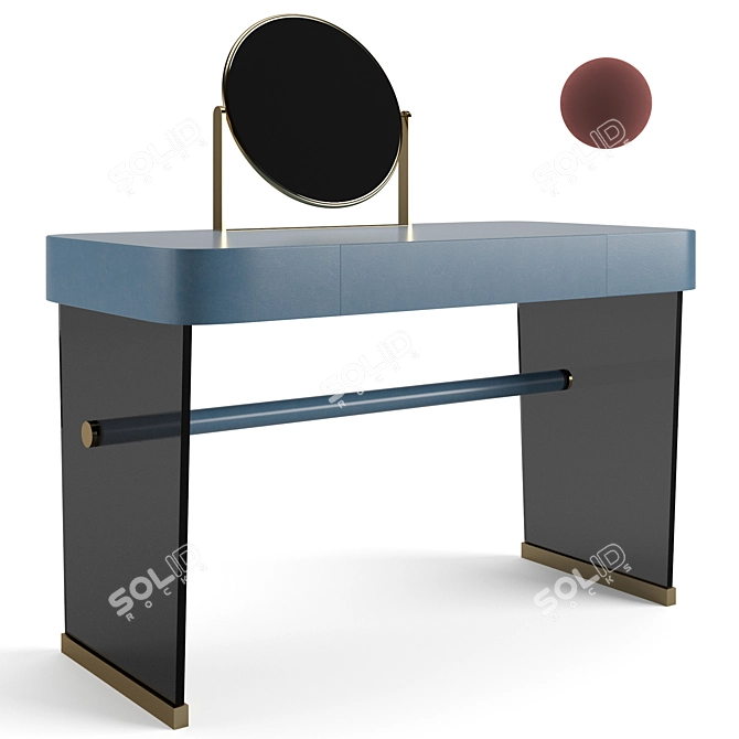 Stylish Baxter Hazel Dresser Table 3D model image 8