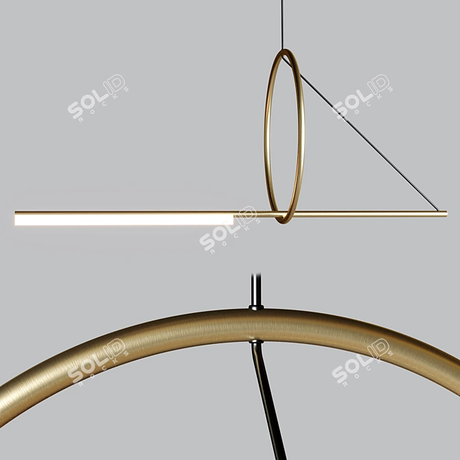 Modern Pendant Lighting - Cercle & Trait by CVL Luminaires 3D model image 2