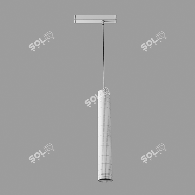 Sleek Magnetic Track Light 3D model image 5