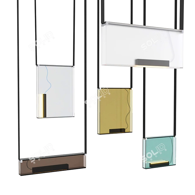 Stunning Lambert & Fils Pendant Lights 3D model image 1