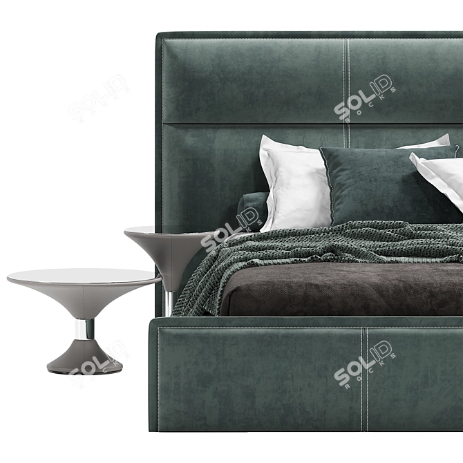 Gamma Flamingo Night Bed: Indulge in the Ultimate Luxury. 3D model image 3