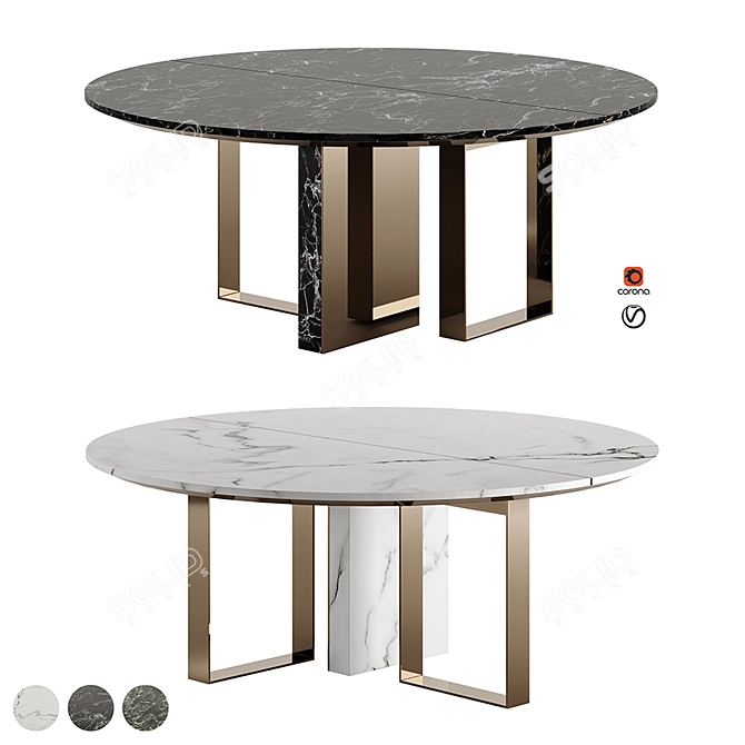 Fendi Prisme Lite 2022.1 Marble Table 3D model image 15