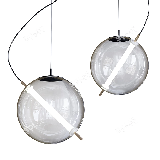 Modern Pendant Light Fixture 3D model image 1