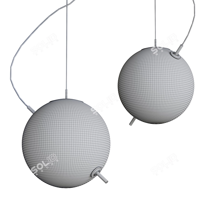 Modern Pendant Light Fixture 3D model image 2