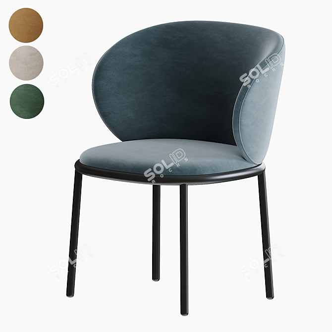 Sleek Desalto Mun Chair: Modern Design Icon 3D model image 1