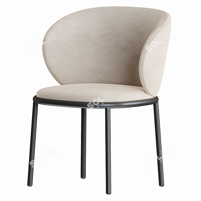 Sleek Desalto Mun Chair: Modern Design Icon 3D model image 4