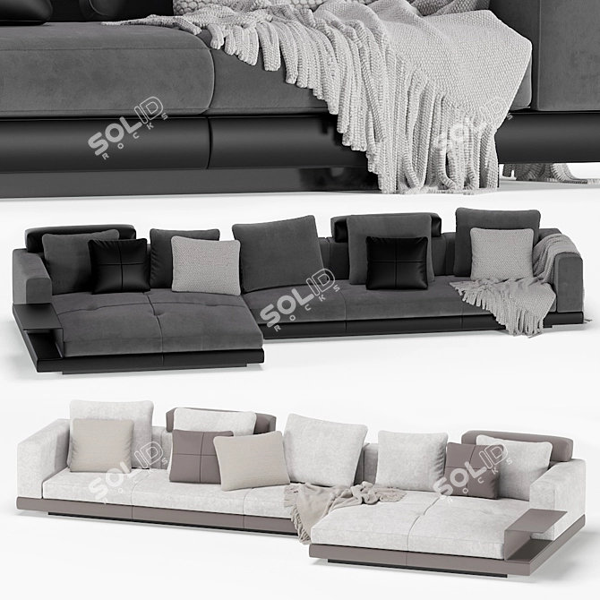 Modular Elegance: Minotti Connery Sofa 3D model image 1