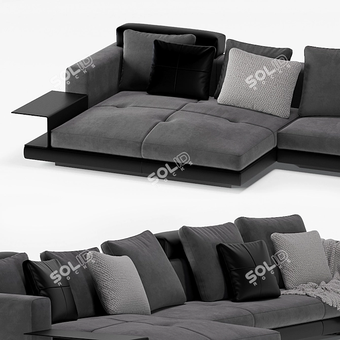 Modular Elegance: Minotti Connery Sofa 3D model image 2