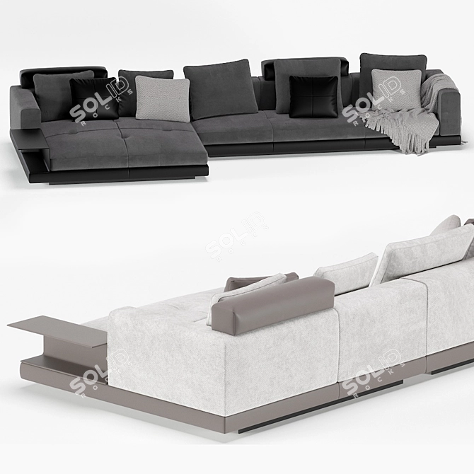 Modular Elegance: Minotti Connery Sofa 3D model image 4
