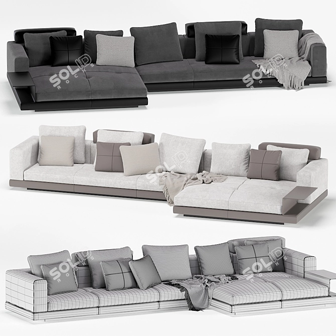 Modular Elegance: Minotti Connery Sofa 3D model image 7