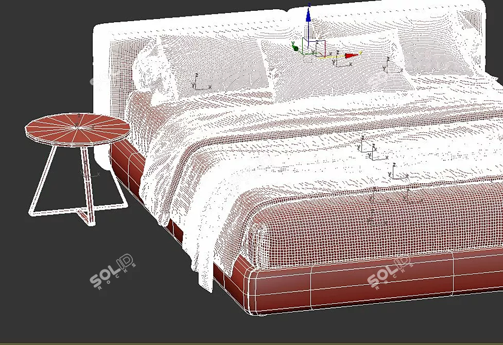 Cappellini Superoblong Queen Bed 3D model image 4