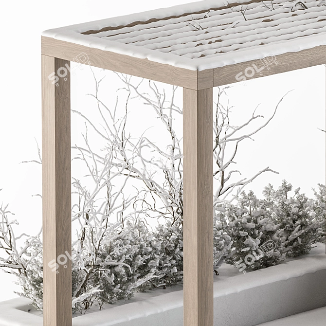Winter Wonderland Pergola Furniture 3D model image 3